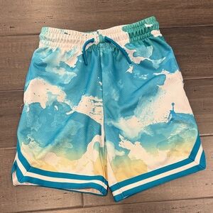 Jordan-Blue and Yellow Tie-Dye Shorts
